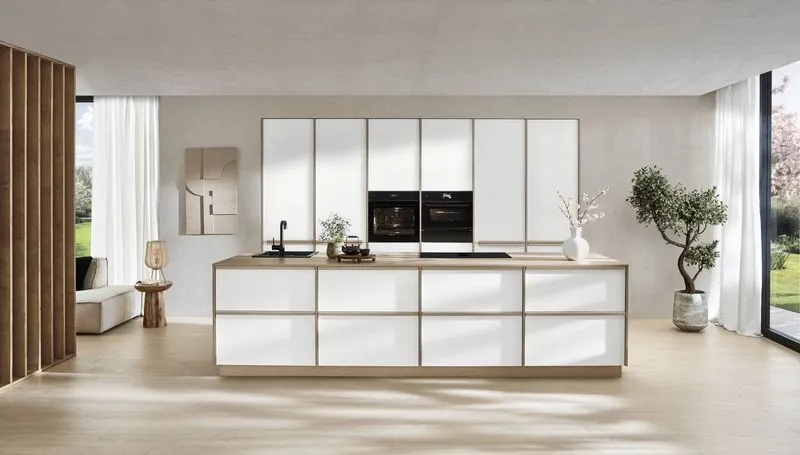 Cuisine scandinave blanc et bois